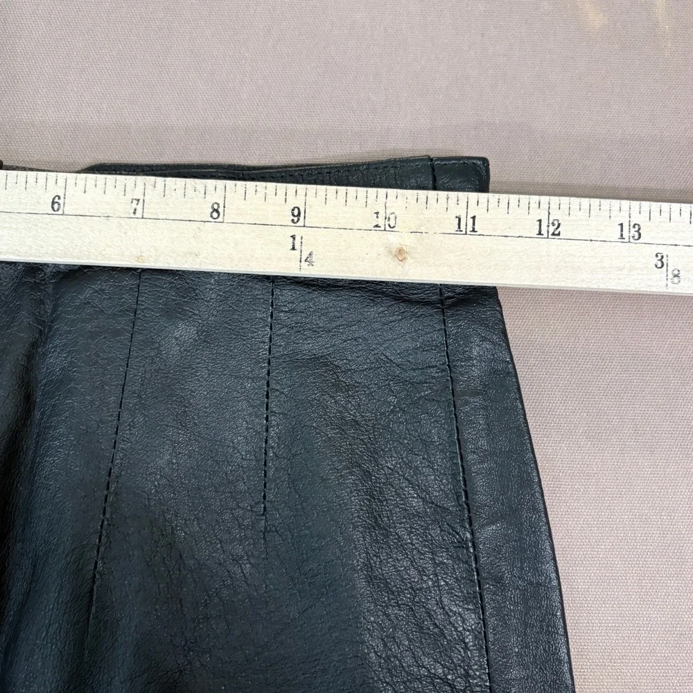 Vintage Gossip Leather Mini Skirt Womens 8 Black Pencil High Waisted 80s 90s Y2K